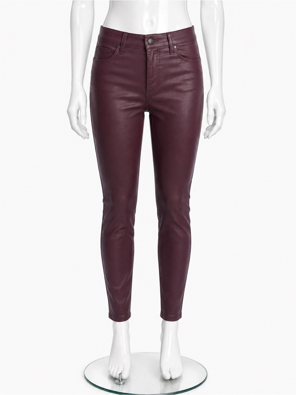 Joe's Jeans Faux Leather Skinny Jeans - Burgundy